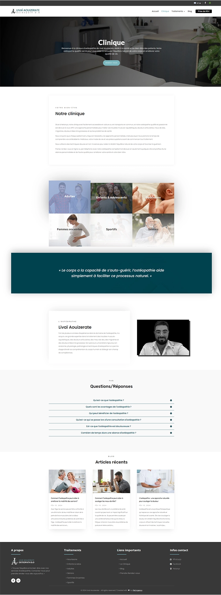 Création de site internet L.A Osteopath Clinique